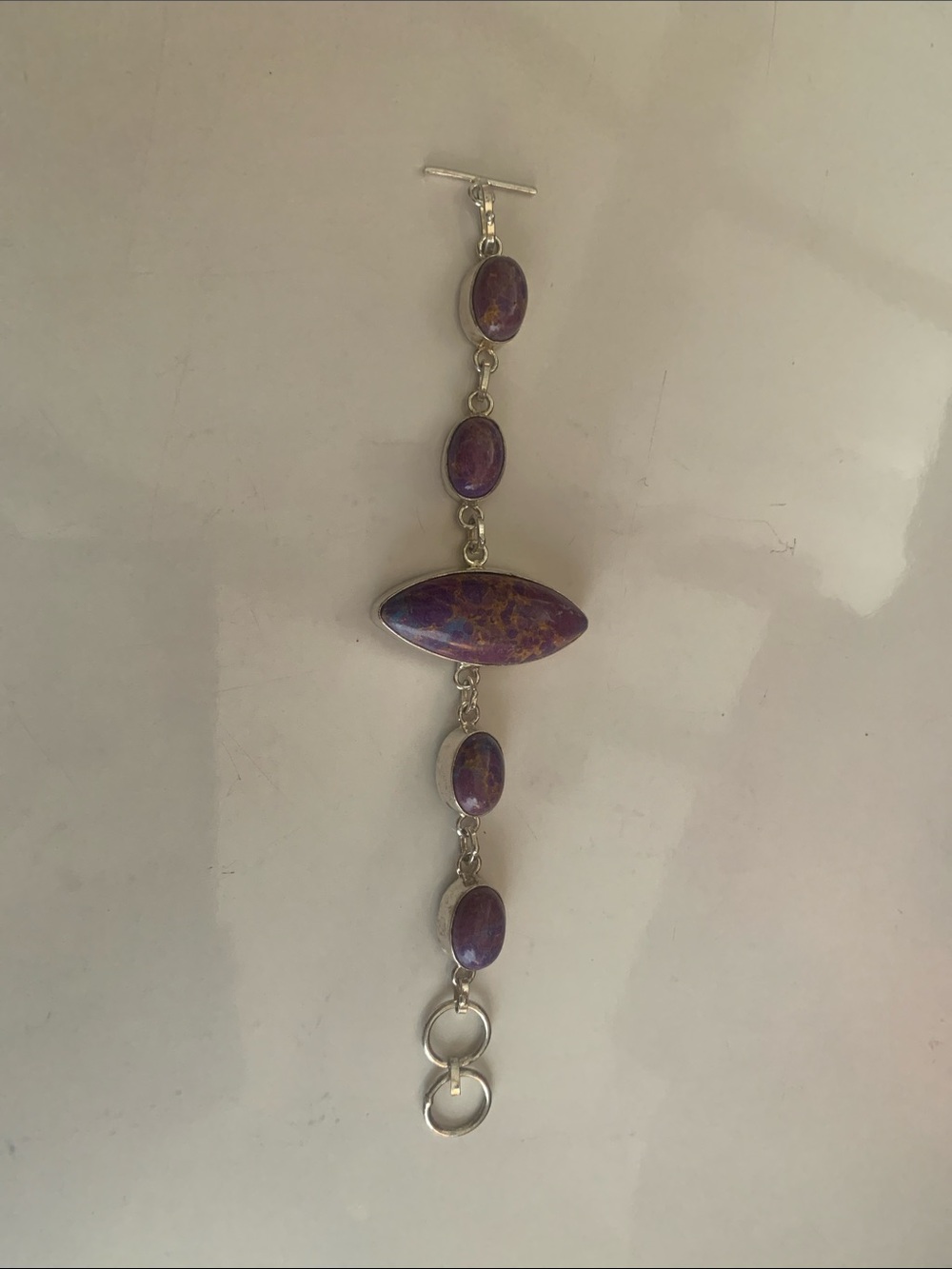 Purple Stone Link Bracelet - Women Jewelry